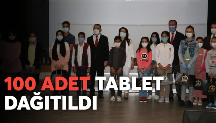SİİRT'TE 100 ADET TABLET DAĞITILDI