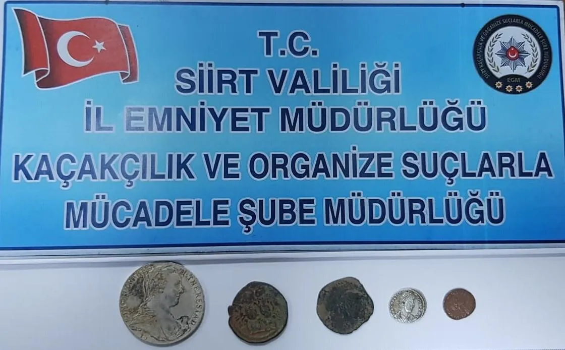 ROMA VE BİZANS PARALARI SİİRT’TE ELE GEÇİRİLDİ