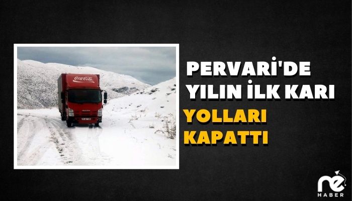 PERVARİ'DE YILIN İLK KARI YOLLARI KAPATTI