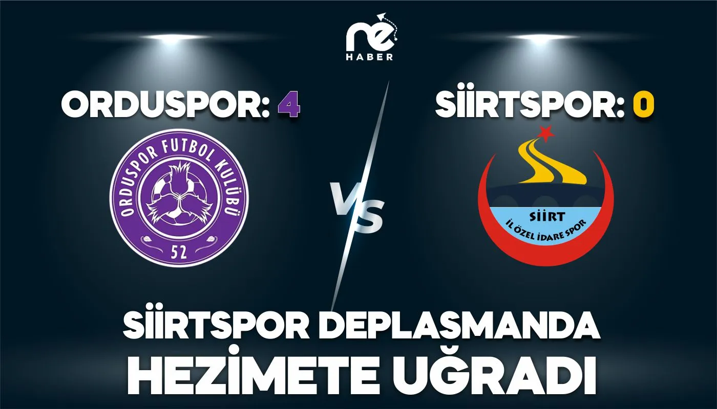 SİİRT SPOR DEPLASMANDA HEZİMETE UĞRADI