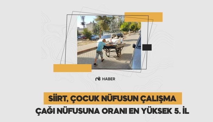 SİİRT, ÇOCUK NÜFUSUN ÇALIŞMA ÇAĞI NÜFUSUNA ORANI EN YÜKSEK 5. İL