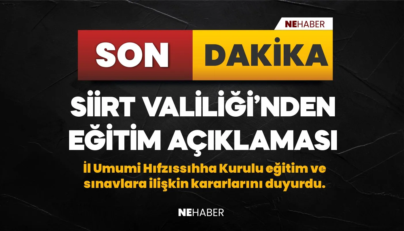SİİRT'TE YÜZ YÜZE EĞİTİM HAFTADA DÖRT GÜN YAPILACAK