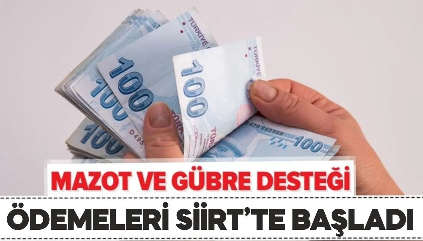 MAZOT VE GÜBRE ÖDEMESİ YAPILIYOR