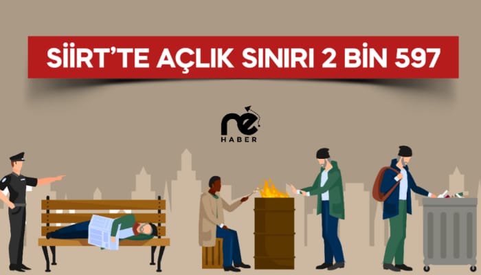 SİİRT’TE AÇLIK SINIRI 2 BİN 597 TL