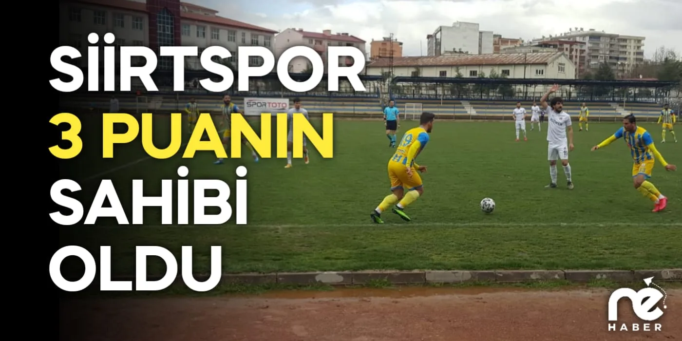 SİİRTSPOR 3 PUANIN SAHİBİ OLDU