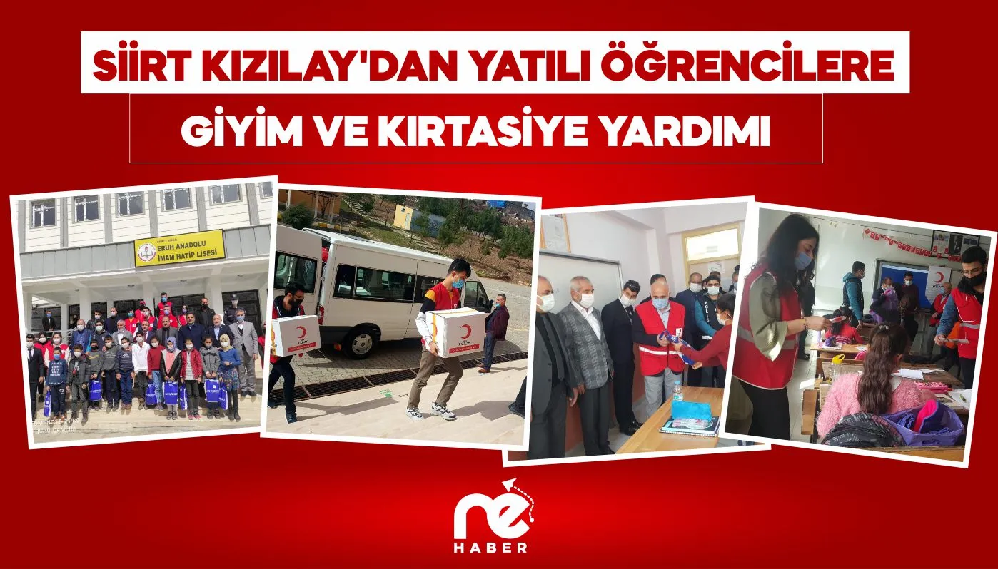 SİİRT KIZILAY’DAN YATILI ÖĞRENCİLERE GİYİM VE KIRTASİYE YARDIMI