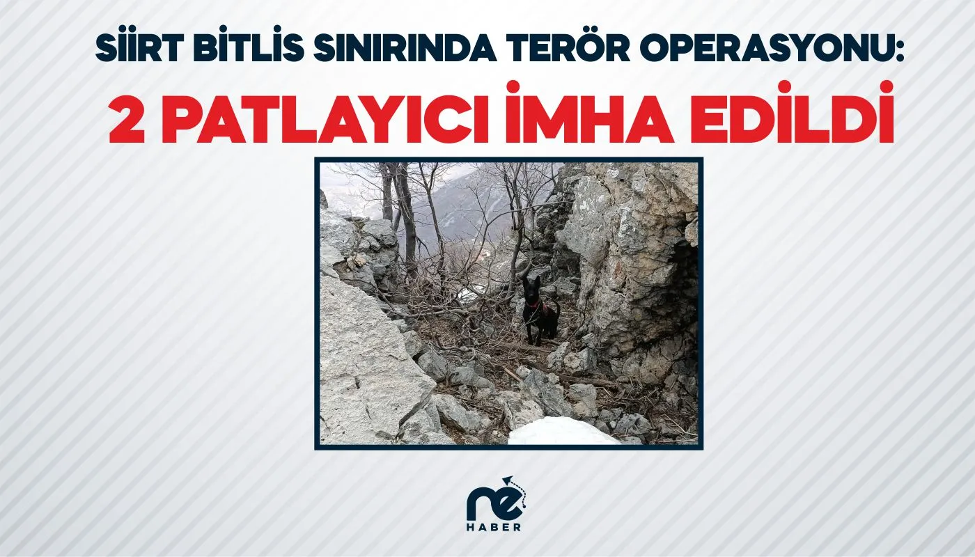 SİİRT BİTLİS SINIRINDA TERÖR OPERASYONU: 2 PATLAYICI İMHA EDİLDİ