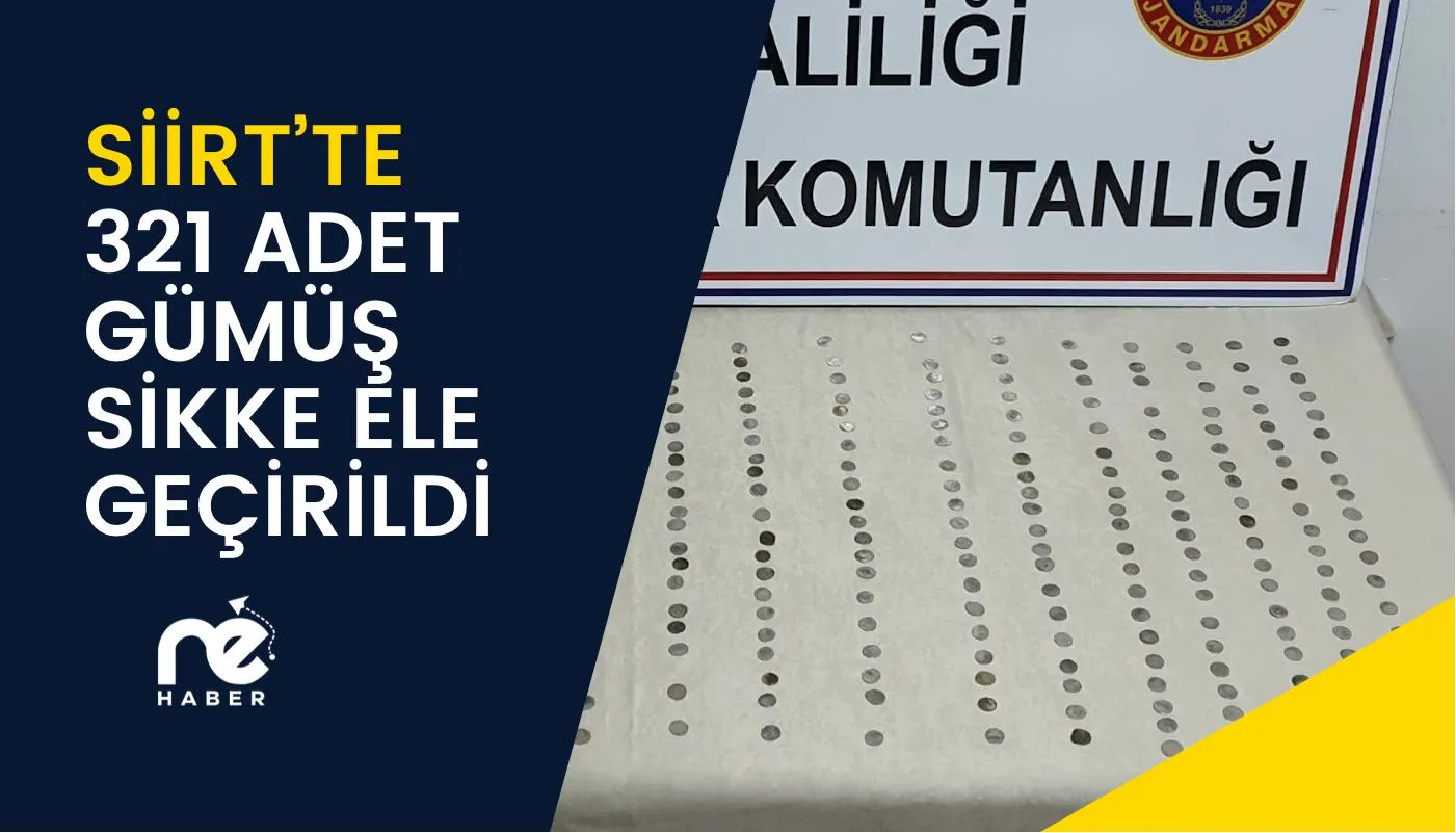 SİİRT'TE 321 ADET GÜMÜŞ SİKKE ELE GEÇİRİLDİ