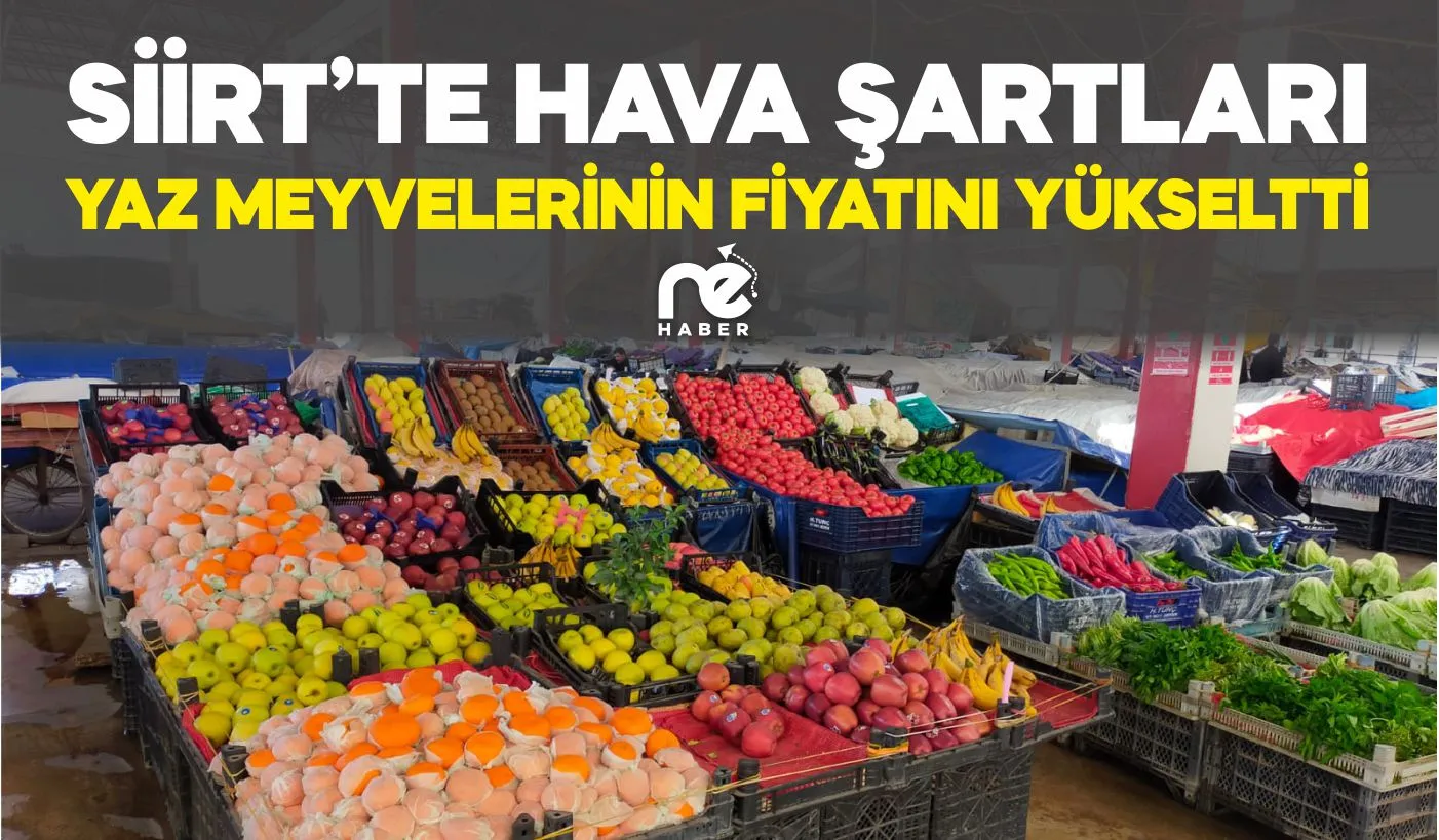 SİİRT’TE HAVA ŞARTLARI NEDENİYE YAZ MEYVELERİNİN FİYATI YÜKSEK