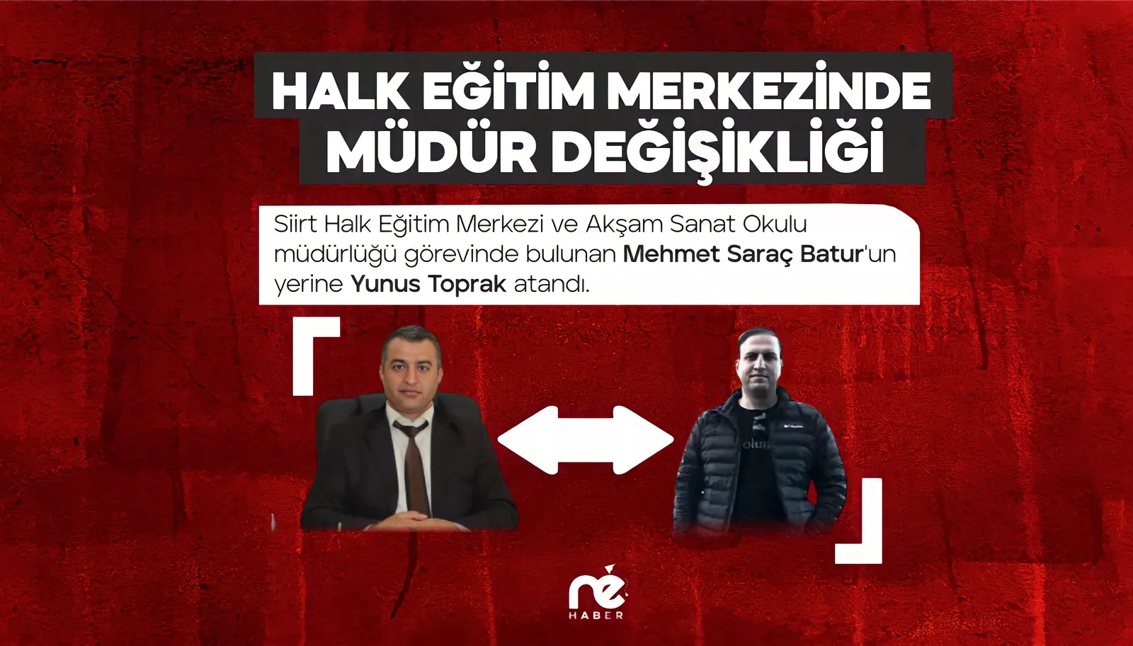 HALK EĞİTİM MERKEZİ MÜDÜRÜ DEĞİŞTİ