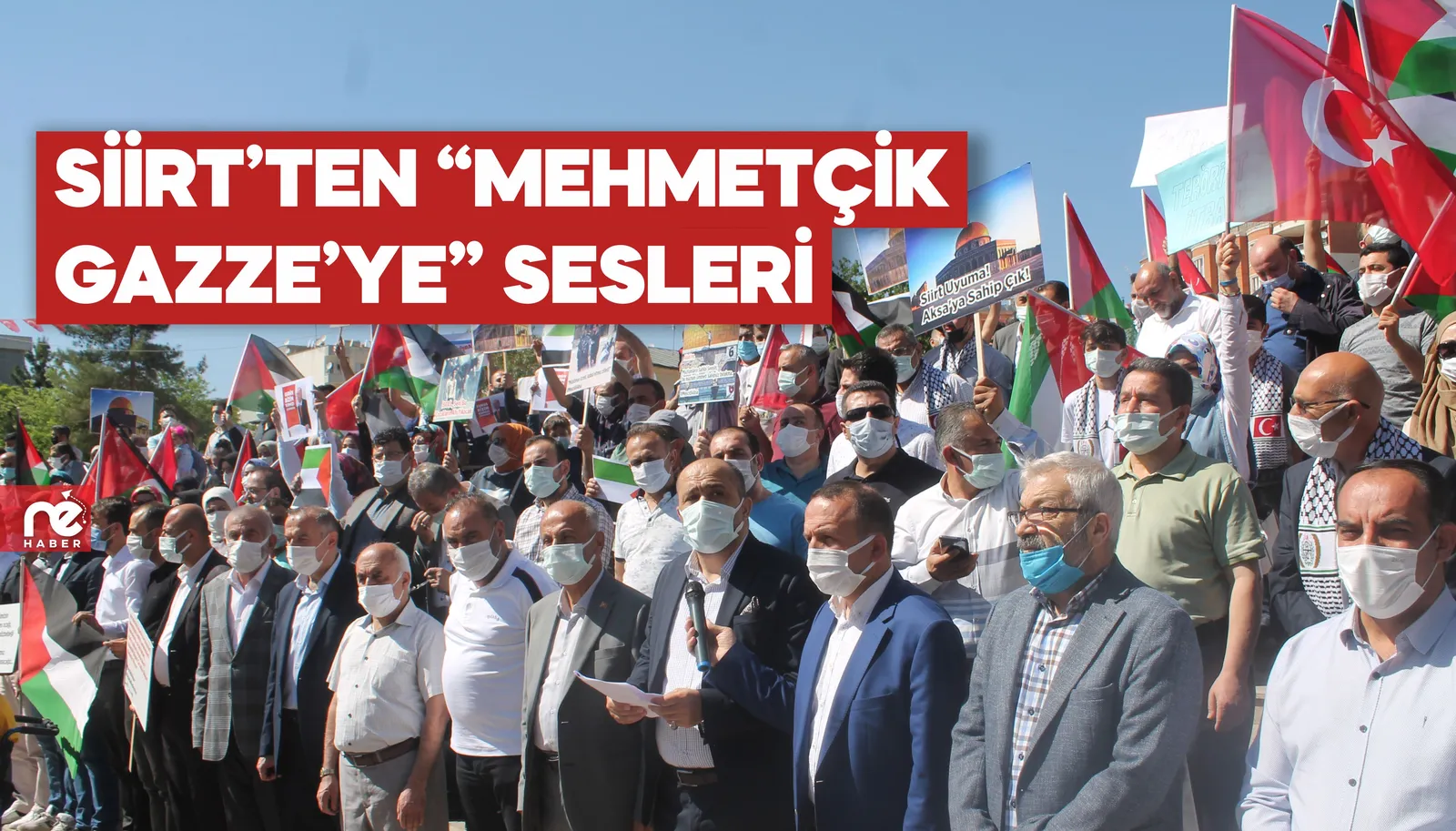SİİRT'TEN FİLİSTİN'E DESTEK İSRAİL'E KINAMA