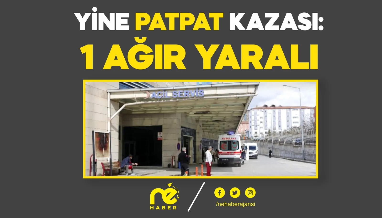 MEYDANDERE KÖYÜNDE PATPAT KAZASI: 1 AĞIR YARALI