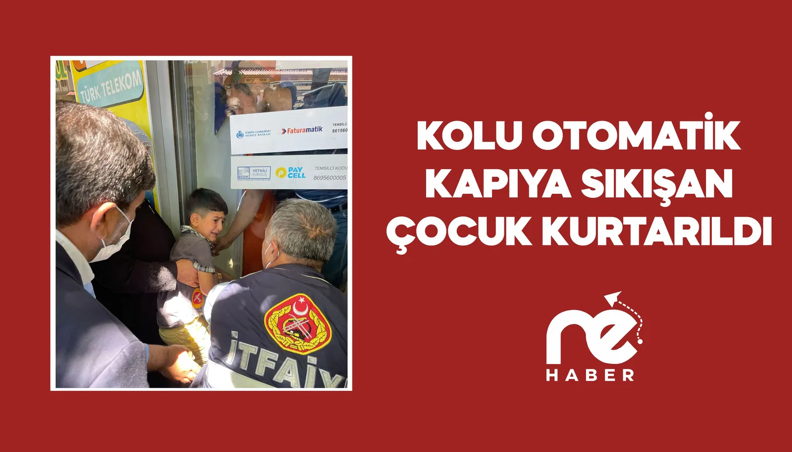 KOLU OTOMATİK KAPIYA SIKIŞAN KÜÇÜK KURTARILDI