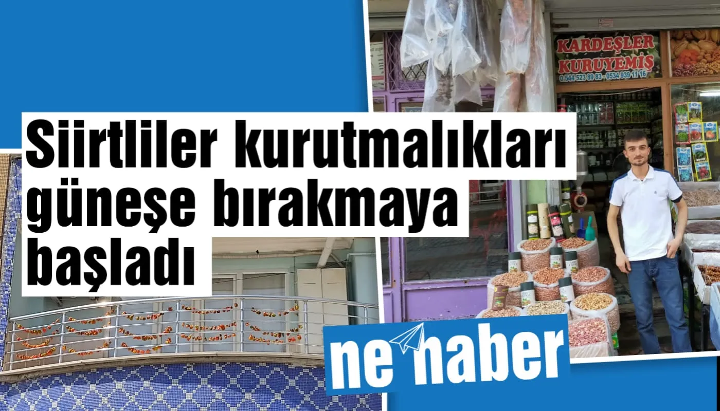 Siirtliler kurutmalıkları güneşe bırakmaya başladı