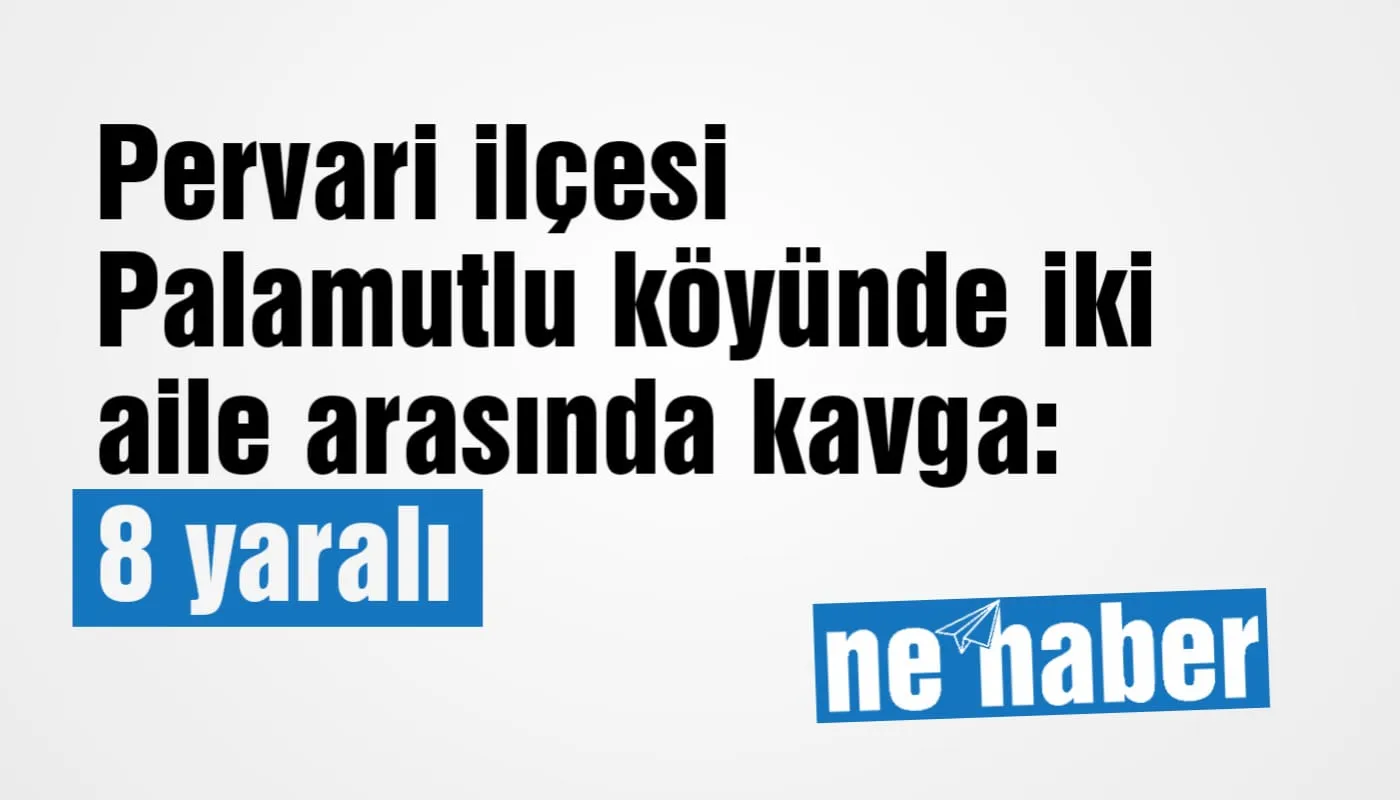 Pervari ilçesi Palamutlu köyünde iki aile arasında kavga: 8 yaralı