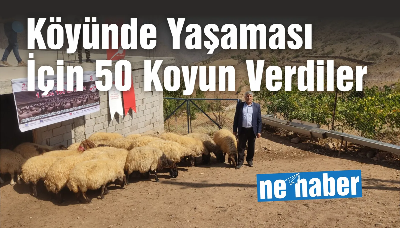 Köyünde Yaşaması İçin 50 Koyun Verdiler