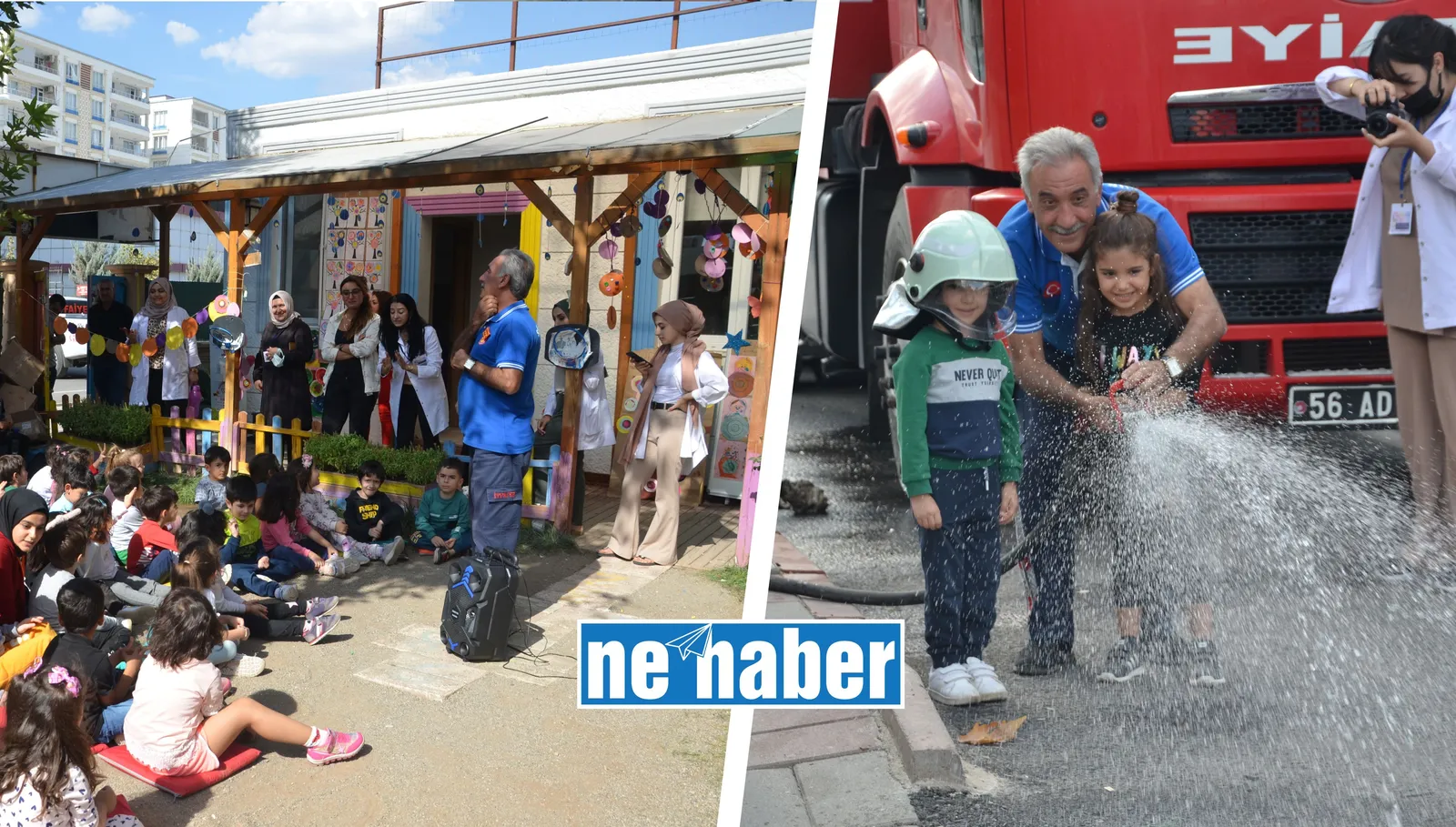 Miniklere yangın eğitimi verildi