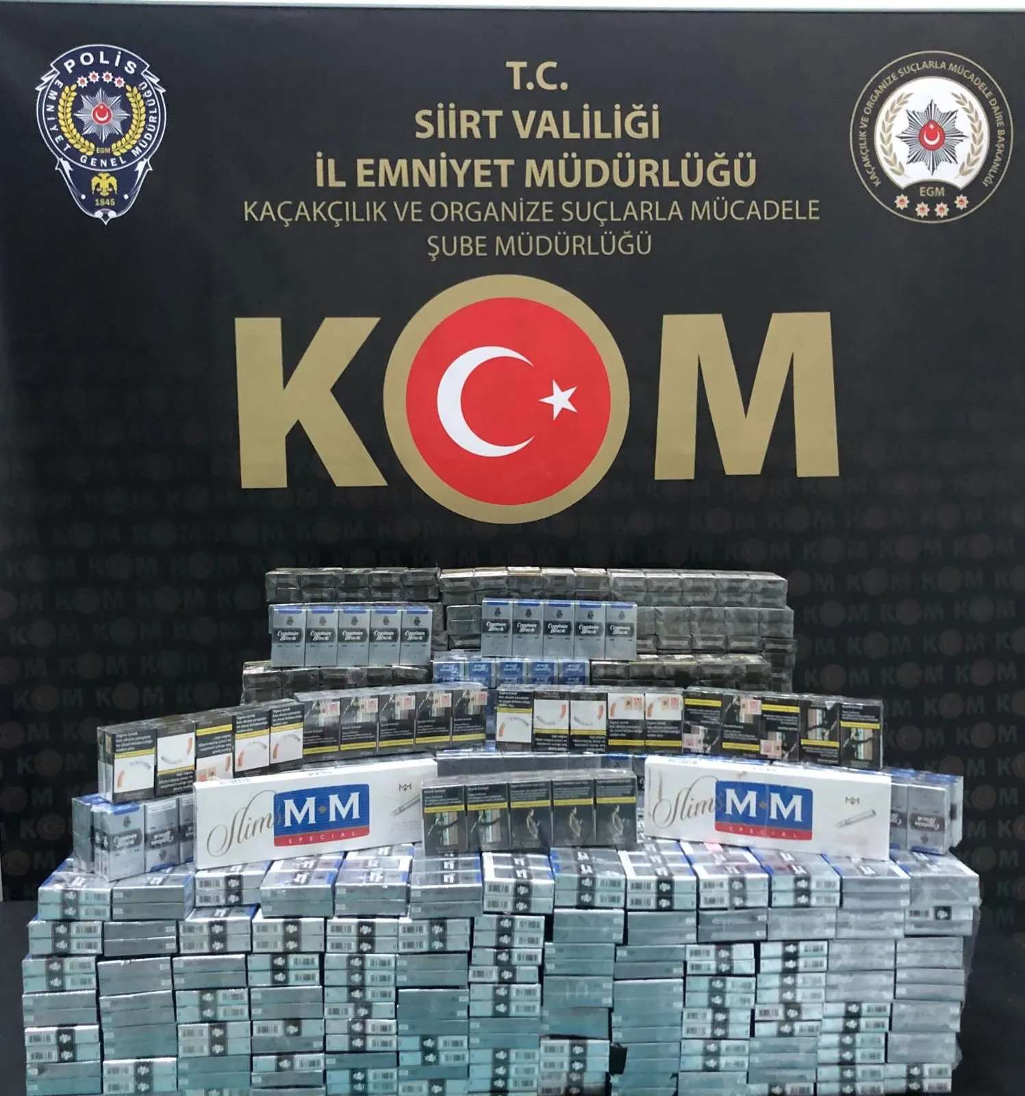 Siirt’te 2770 paket kaçak sigara yakalandı