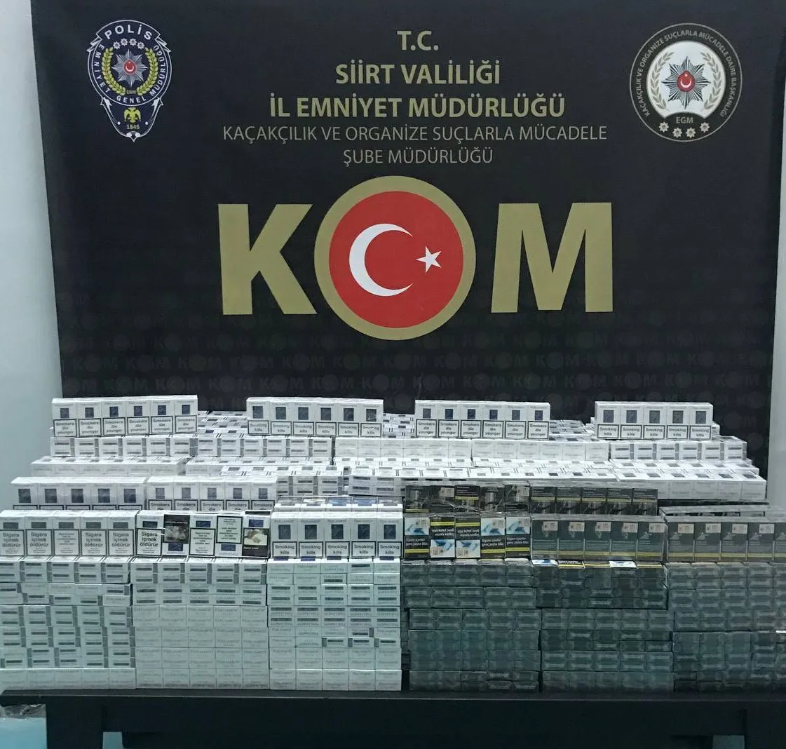 Siirt’te 4655 Paket Kaçak Sigara Yakalandı