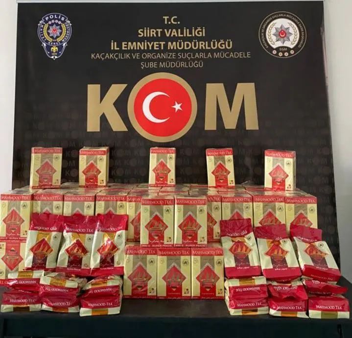 Siirt'te 114 Kilo Kaçak Çay Yakalandı
