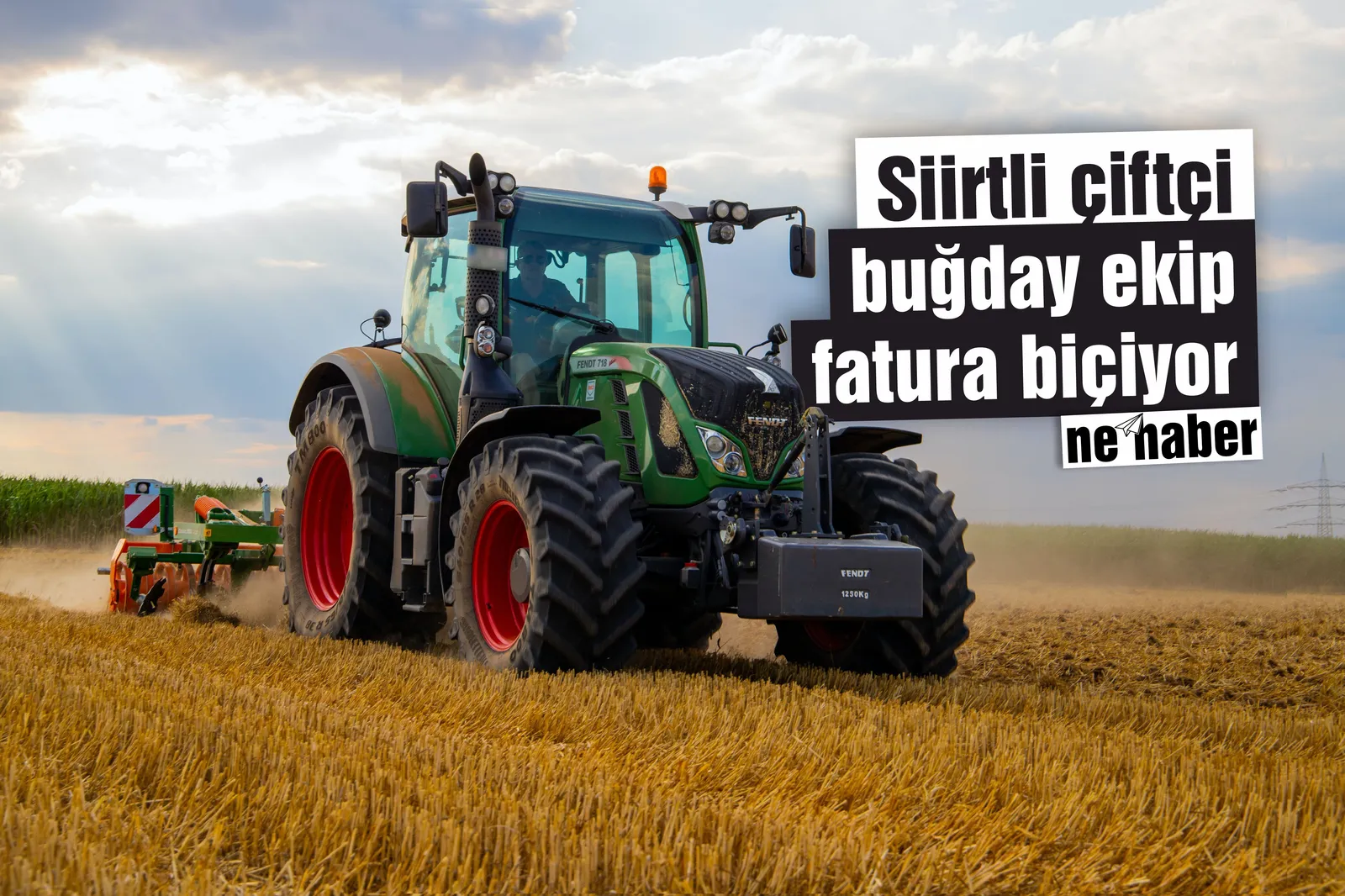 <strong>Siirtli çiftçi buğday ekip fatura biçiyor</strong>