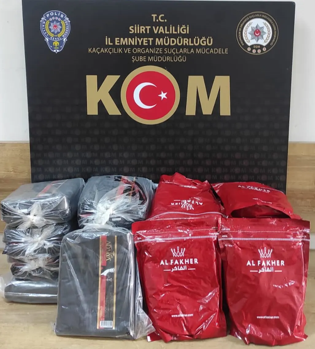 Siirt’te 35 Kilogram Kaçak Nargile Tütünü Ele Geçirildi