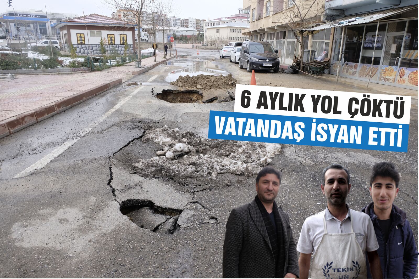 Siirt’te 6 Ay Önce Yapılan Yol Çöktü Vatandaş İsyan Etti