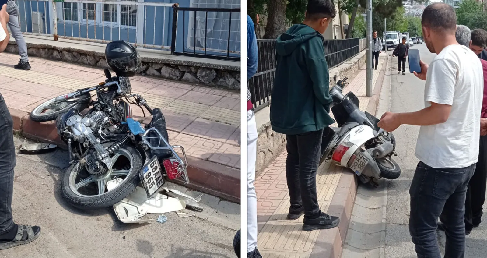 İki Motosiklet Çarpıştı: 2 Yaralı