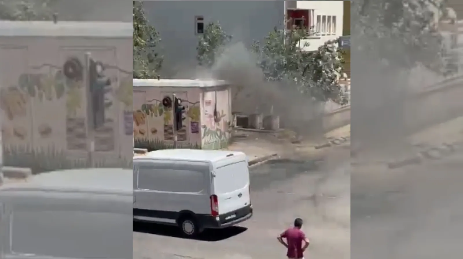 Siirt’te Elektrik Trafosu Alev Aldı