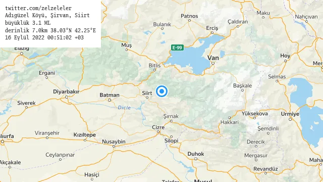 Şirvan’da Deprem!