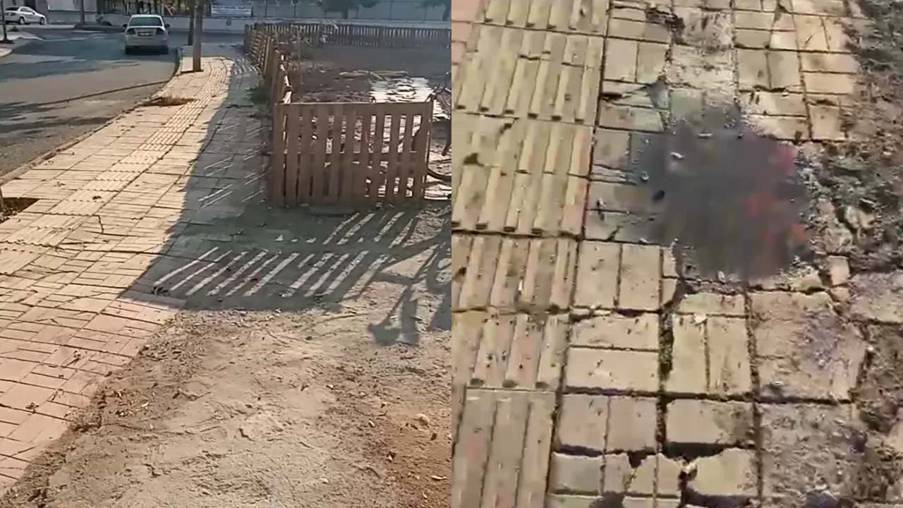 Siirt’te Yaklaşık 2 Yıldır Bozuk Olan Kaldırım Henüz Onarılmadı