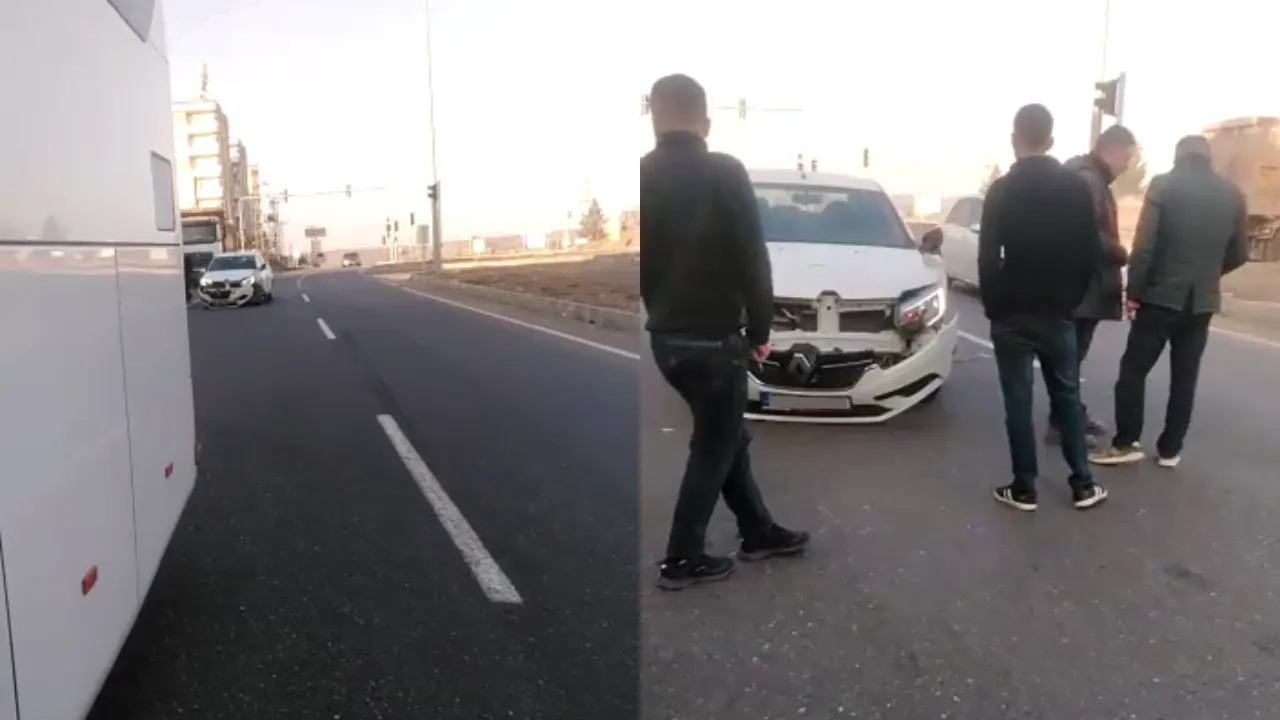 Siirt’te Otobüs ile Otomobil Çarpıştı