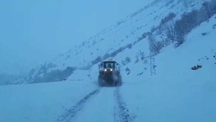 Siirt’te Nisan’a Girerken Kar Yolları Kapattı