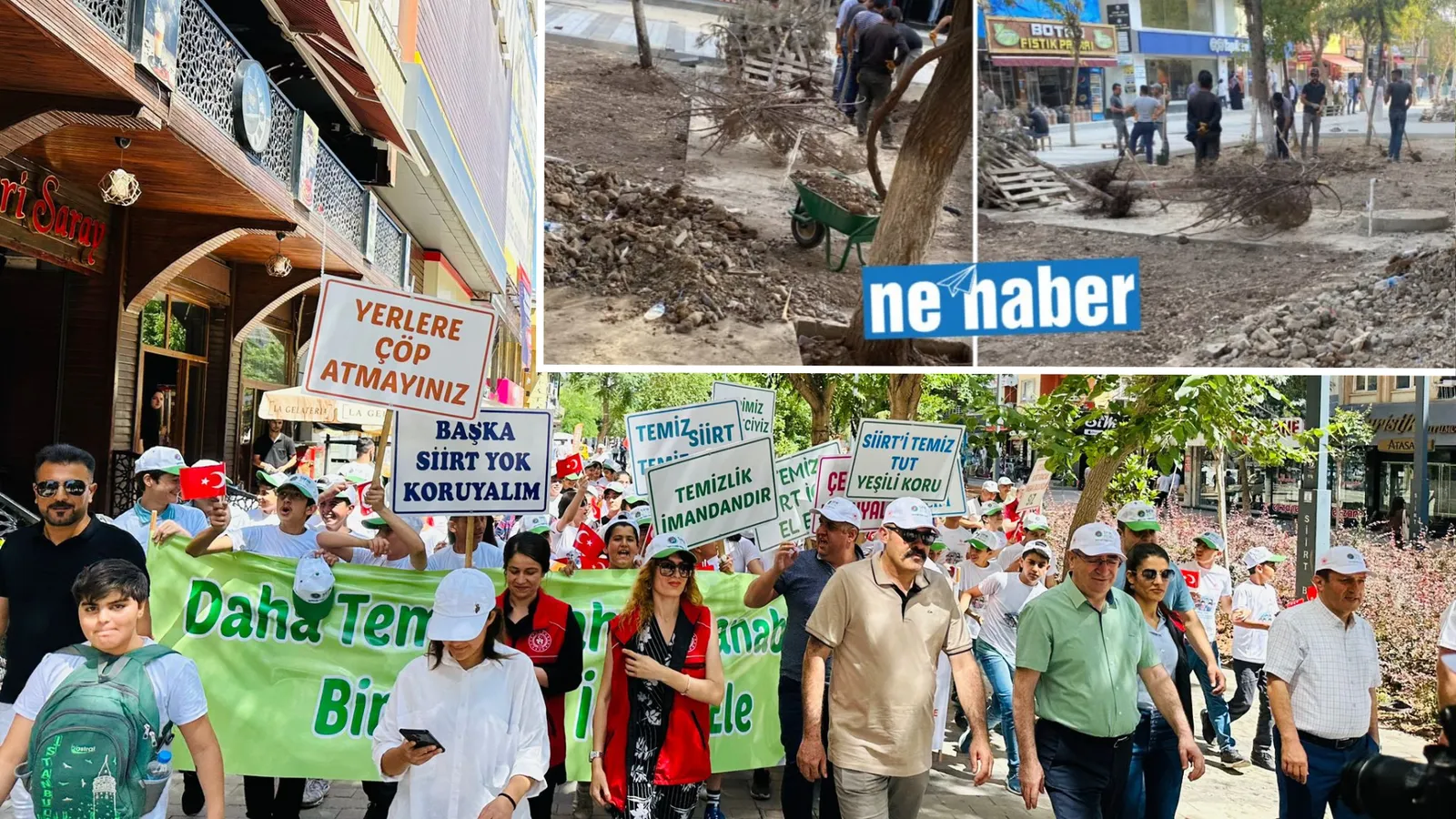 “Ağaç Katliamı” Yapılan Caddede “Yeşili Koru” Pankartlı Yürüyüş