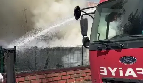Kurtalan Demiryolları Bahçesinde Yangın