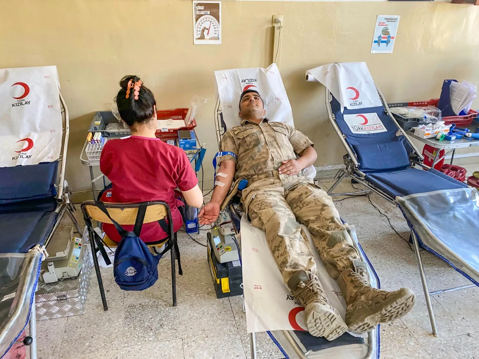Jandarma Personeli Kan Bağışında Bulundu