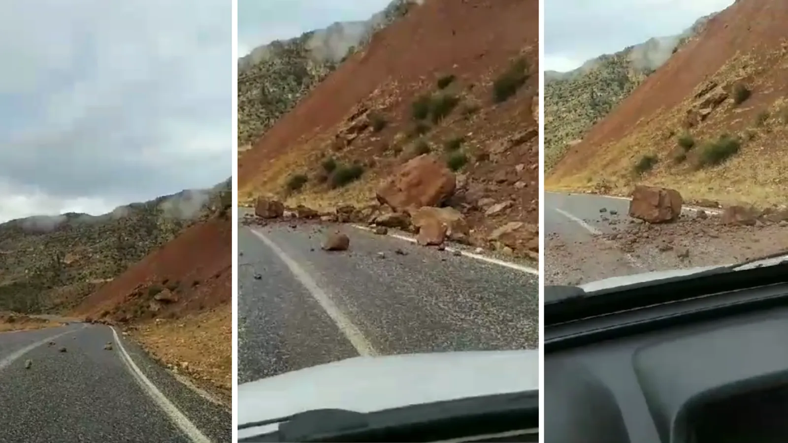 Botan Mevkiinde Kayalar Yola Düştü