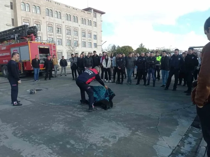 Siirt’te Yangın Tatbikatı Yapıldı