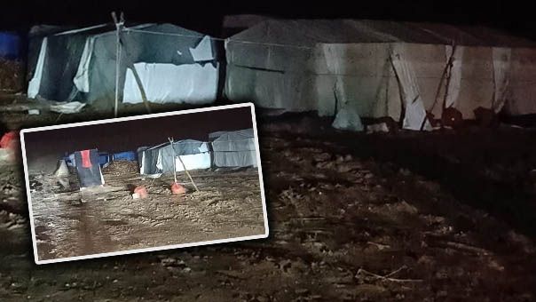 Tarım İşçilerinin Kaldığı Çadırları Su Bastı