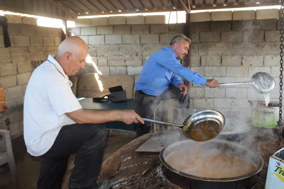 Siirt'te İskambo Pekmezinin Yapımına Başlandı