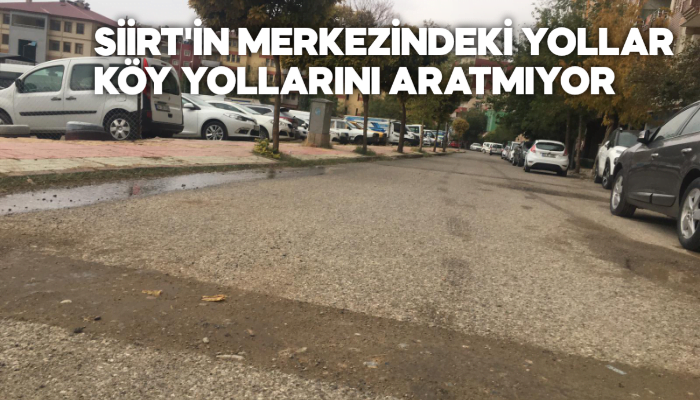 SİİRT'İN MERKEZİNDEKİ YOLLAR KÖY YOLLARINI ARATMIYOR