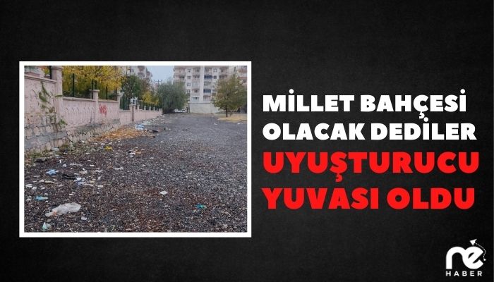 MİLLET BAHÇESİ OLACAK DEDİLER UYUŞTURUCU YUVASI OLDU