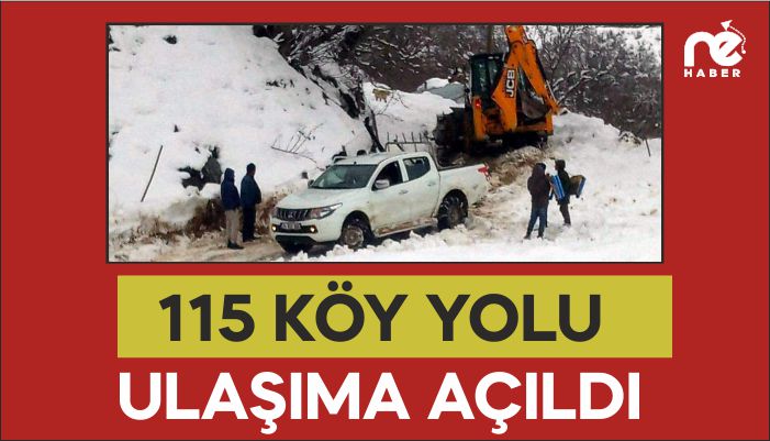 115 KÖY YOLU ULAŞIMA AÇILDI