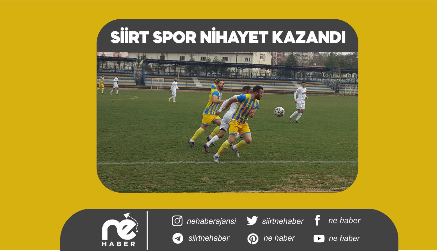 SİİRT SPOR NİHAYET KAZANDI