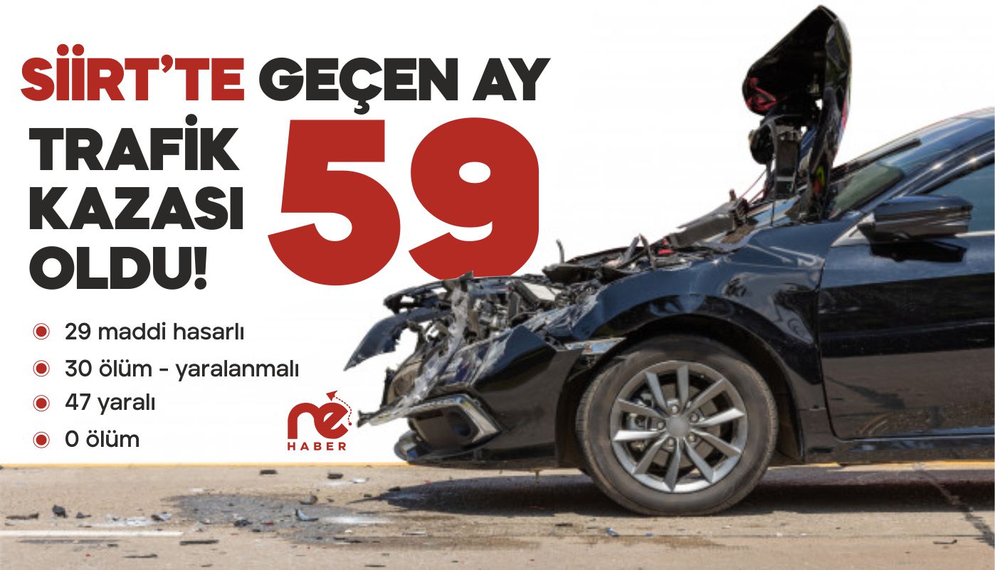 SİİRT’TE GEÇEN AY 59 TRAFİK KAZASI OLDU