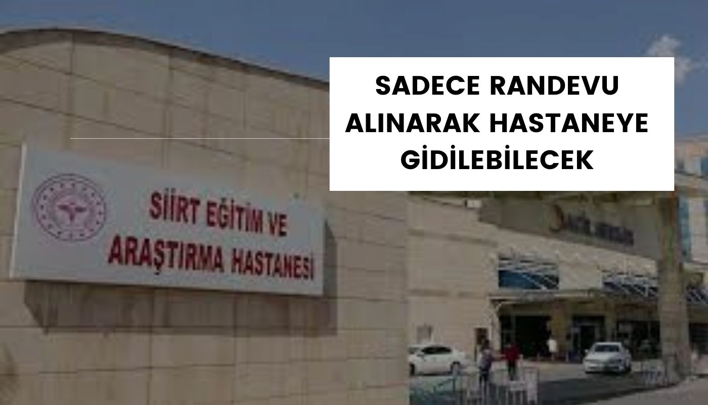 SADECE RANDEVU ALINARAK HASTANEYE GİDİLEBİLECEK