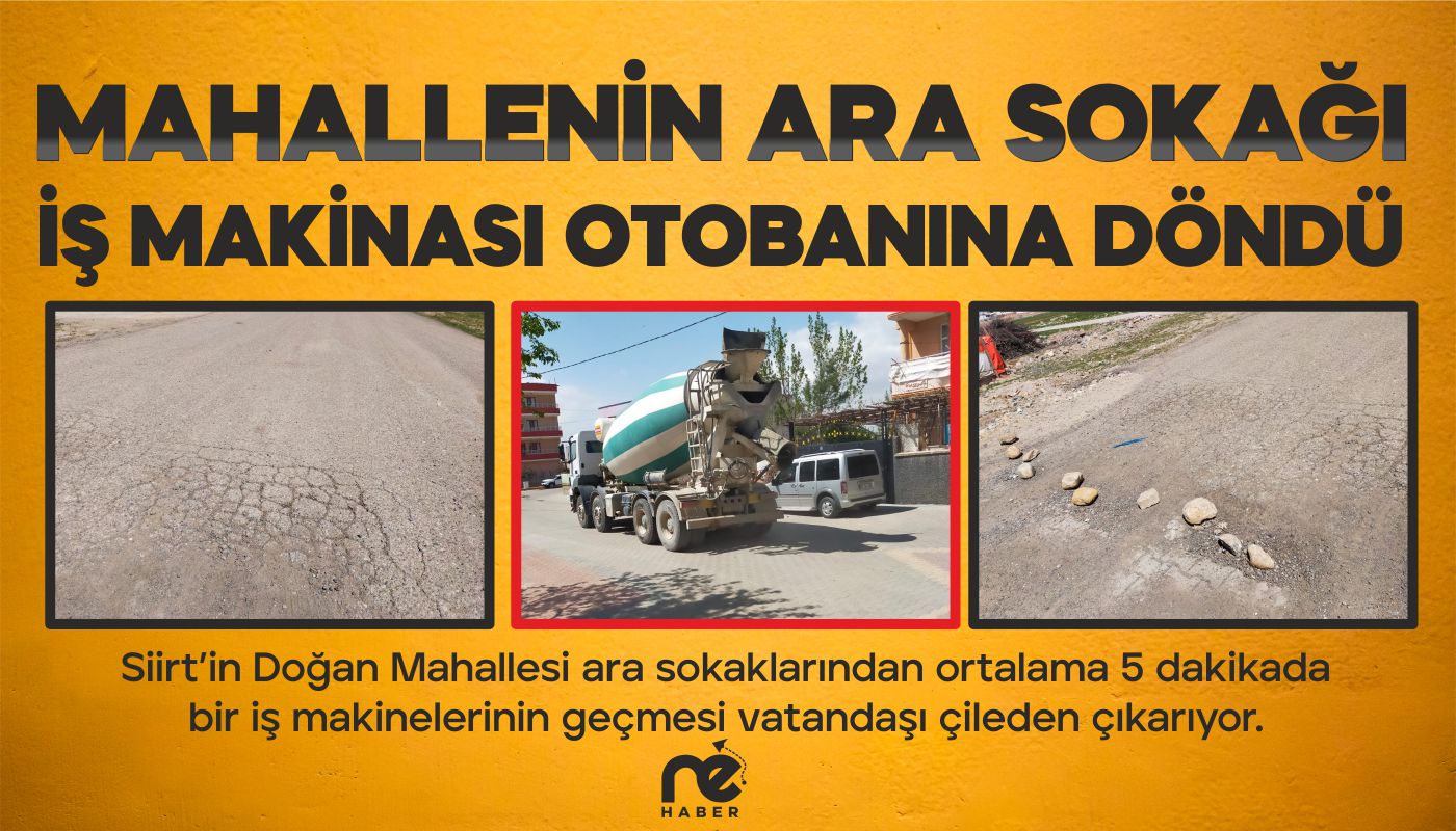 MAHALLENİN ARA SOKAĞI İŞ MAKİNASI OTOBANINA DÖNDÜ