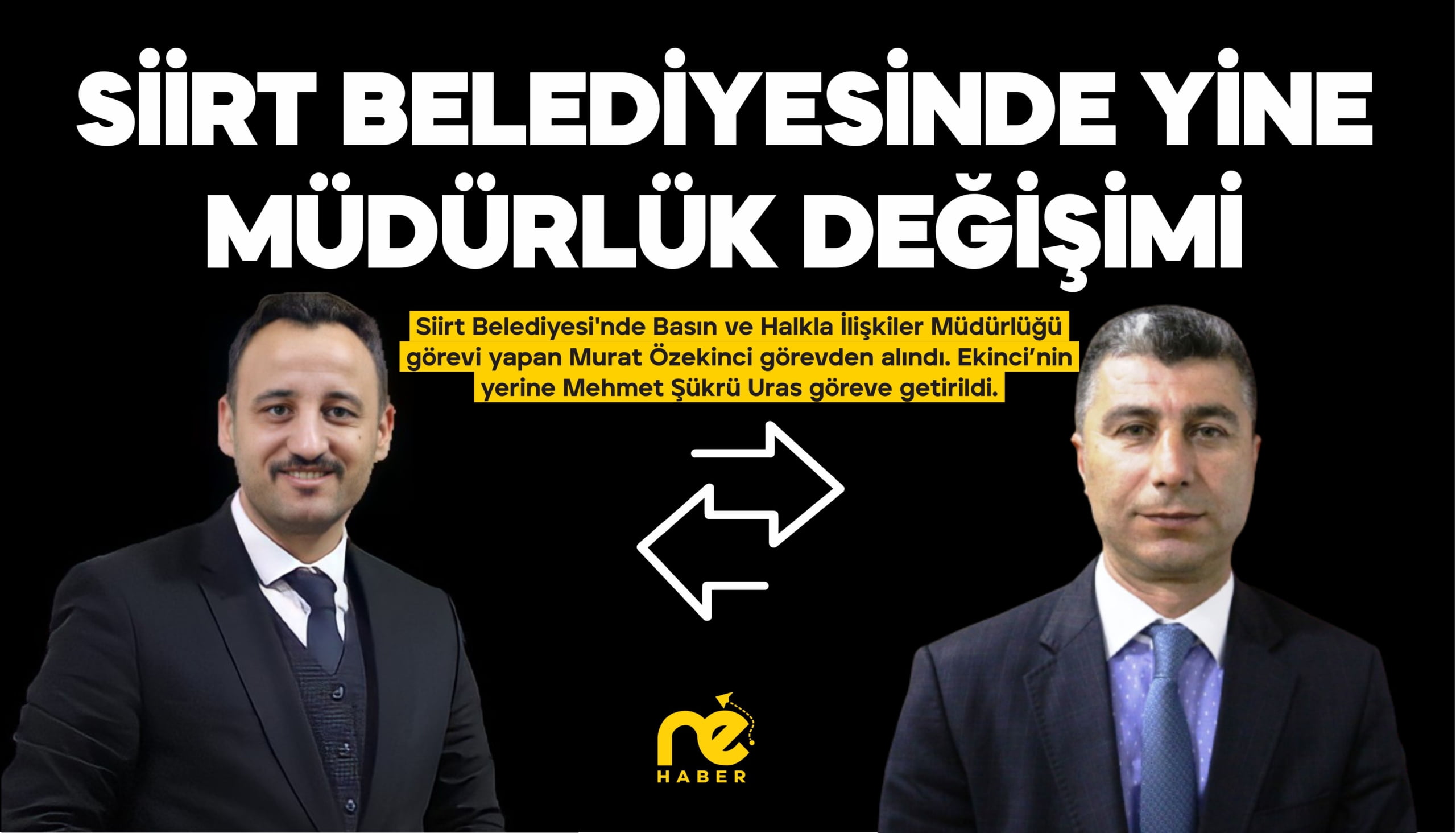 SİİRT BELEDİYESİ'NDE MÜDÜRLÜK DEĞİŞİMİ