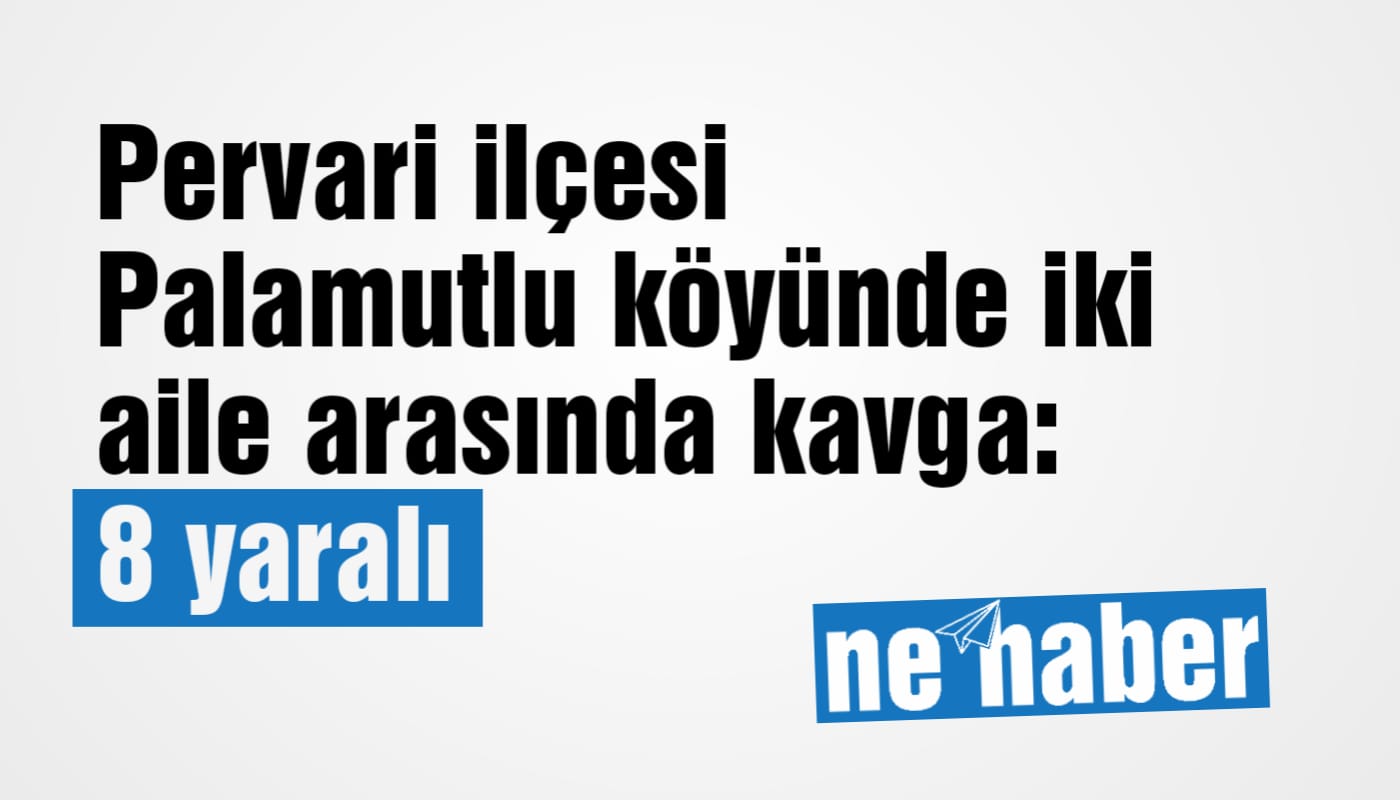 Pervari ilçesi Palamutlu köyünde iki aile arasında kavga: 8 yaralı 