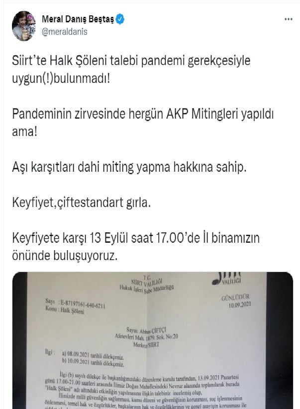 SİİRT’TE HALK ŞÖLENİ REDDEDİLDİ